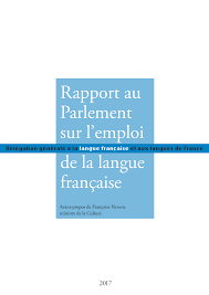 Rapport au Parlement sur l'emploi de la langue française de la DGLFLF pour l'année 2017